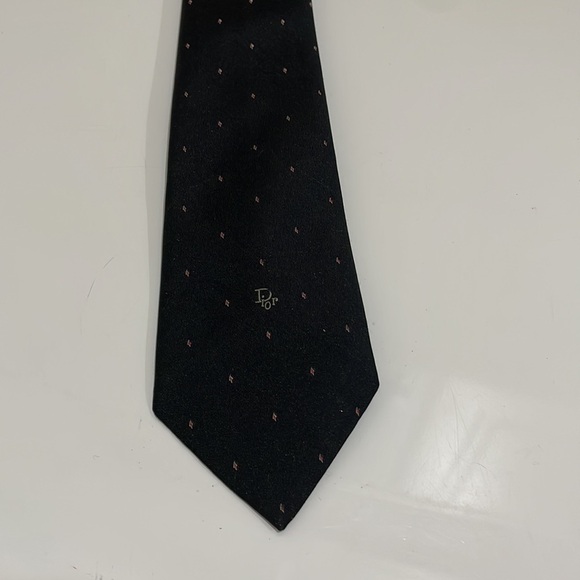Christian Dior Classic Black Logo Tie—Great Looking!  Subtle & Understated—EUC - Picture 7 of 7